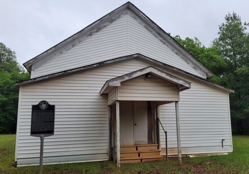 The Brewington Baptist Church and Marker image. Click for full size.