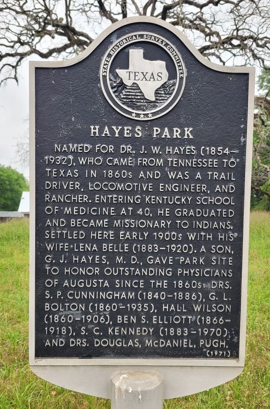Hayes Park Marker image. Click for full size.