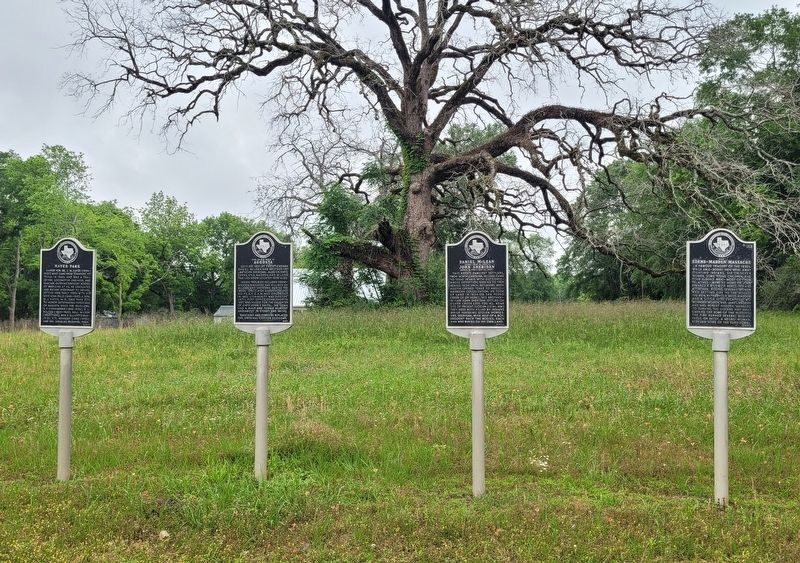 The Edens-Madden Massacre Marker is the first marker on the right side.. Click for full size. The Edens-Madden Massacre Marker is the first marker on the right side. image. Click for full size.