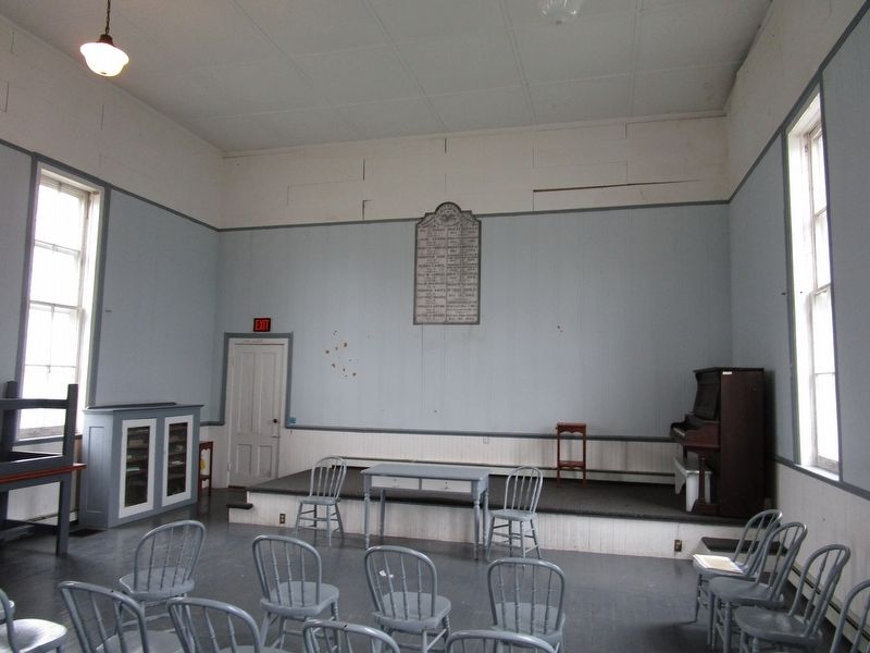 G.A.R. Memorial Hall Stage. Click for full size. G.A.R. Memorial Hall Stage image. Click for full size.