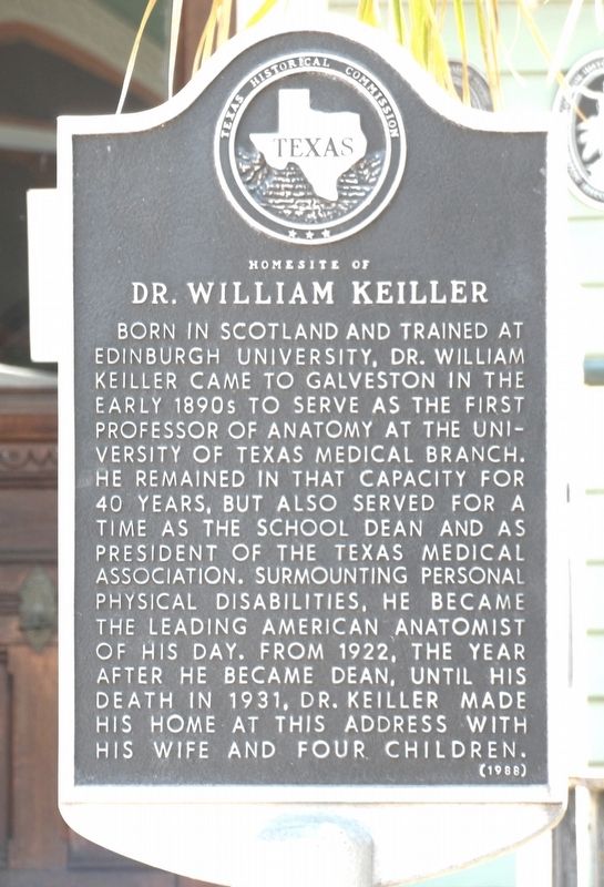 Homesite of Dr. William Keiller Marker image. Click for full size.