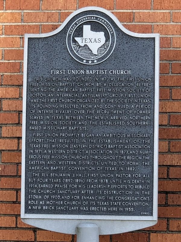 First Union Baptist Church Marker image. Click for full size.