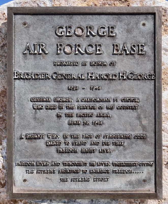 George Air Force Base Marker image. Click for full size.