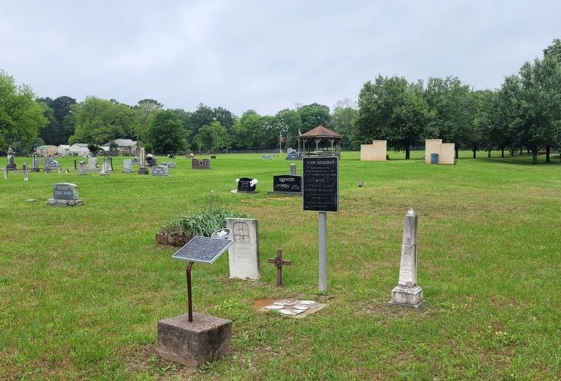 The view of the John and Lucinda Nugent Sheridan Marker in the Augusta Cemetery. Click for full size. The view of the John and Lucinda Nugent Sheridan Marker in the Augusta Cemetery image. Click for full size.