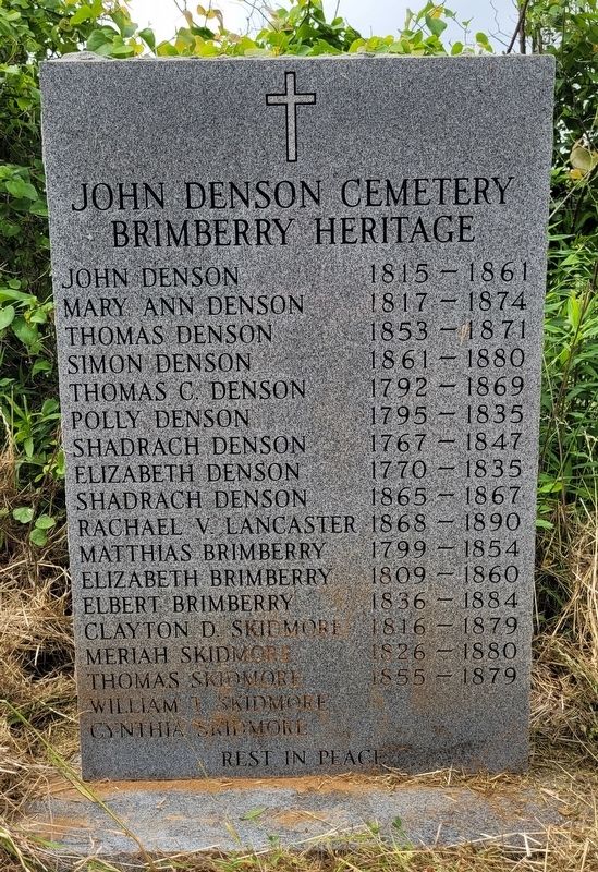 2nd marker of names in the cemetery image. Click for full size.
