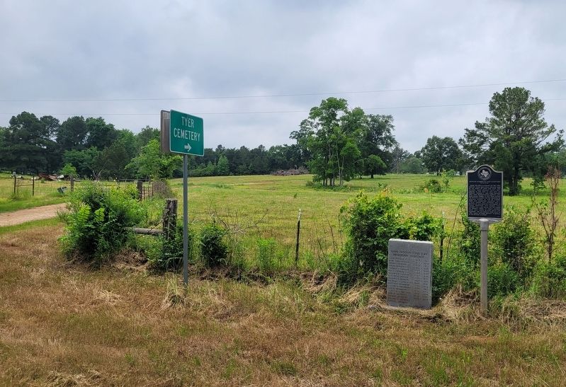 The view of the Denson Homesite and Cemetery Marker along the highway image. Click for full size.