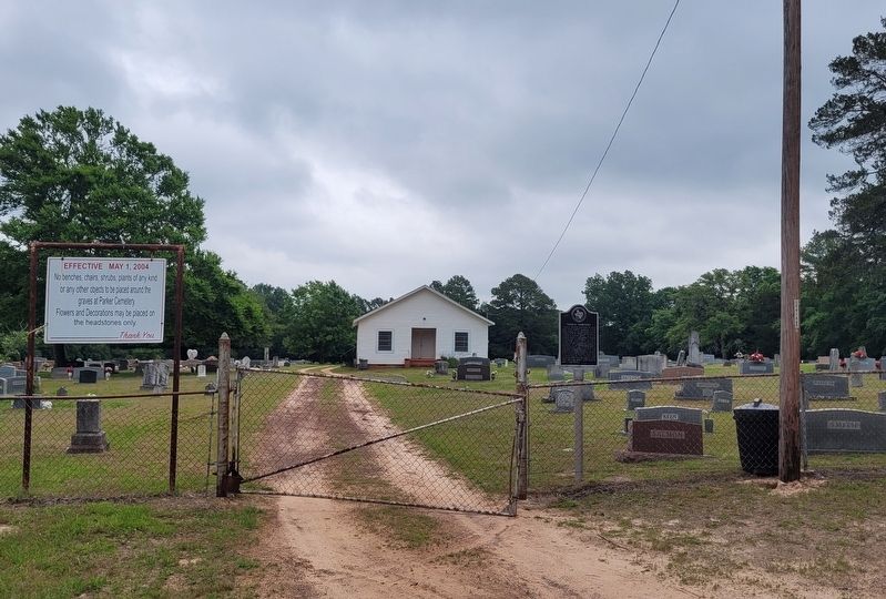 The Parker Cemetery and Marker. Click for full size. The Parker Cemetery and Marker image. Click for full size.