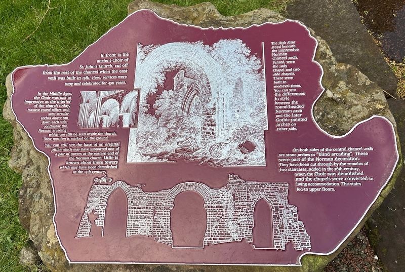 Ruins of the Church of St John the Baptist Marker image. Click for full size.