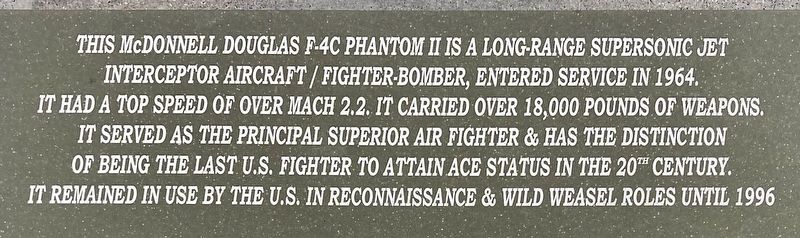 F-4C Phantom II Marker. Click for full size. F-4C Phantom II Marker image. Click for full size.