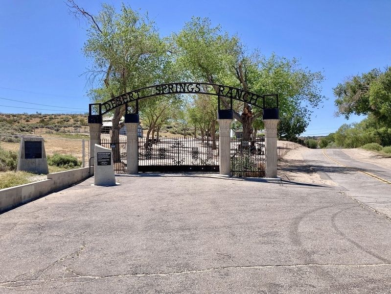 Mojave River Crossing Markers. Click for full size. Mojave River Crossing Markers image. Click for full size.