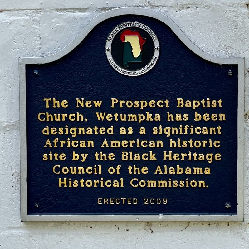 The New Prospect Baptist Church Marker. Click for full size. The New Prospect Baptist Church Marker image. Click for full size.