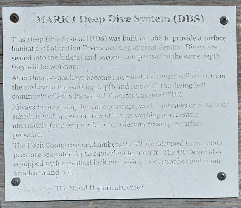 Mark I Deep Dive System (DDS) Marker image. Click for full size.