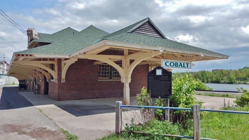 The Historic Cobalt Railway Station (<i>south elevation</i>) image. Click for full size.