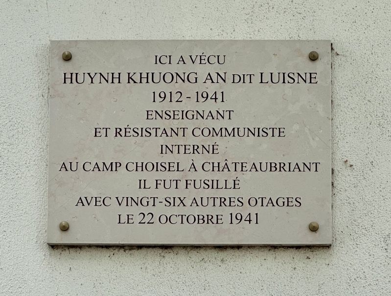 Huynh Khuong An Marker. Click for full size. Huynh Khuong An Marker image. Click for full size.