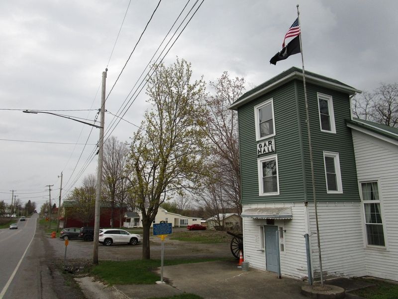 G.A.R. Post 190 Marker & Hall. Click for full size. G.A.R. Post 190 Marker & Hall image. Click for full size.