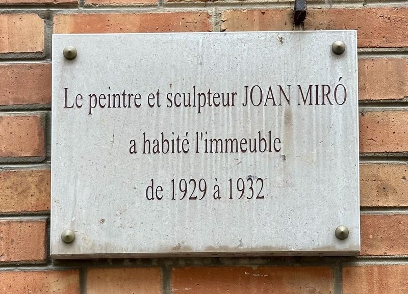 Joan Miró Marker. Click for full size. Joan Miró Marker image. Click for full size.
