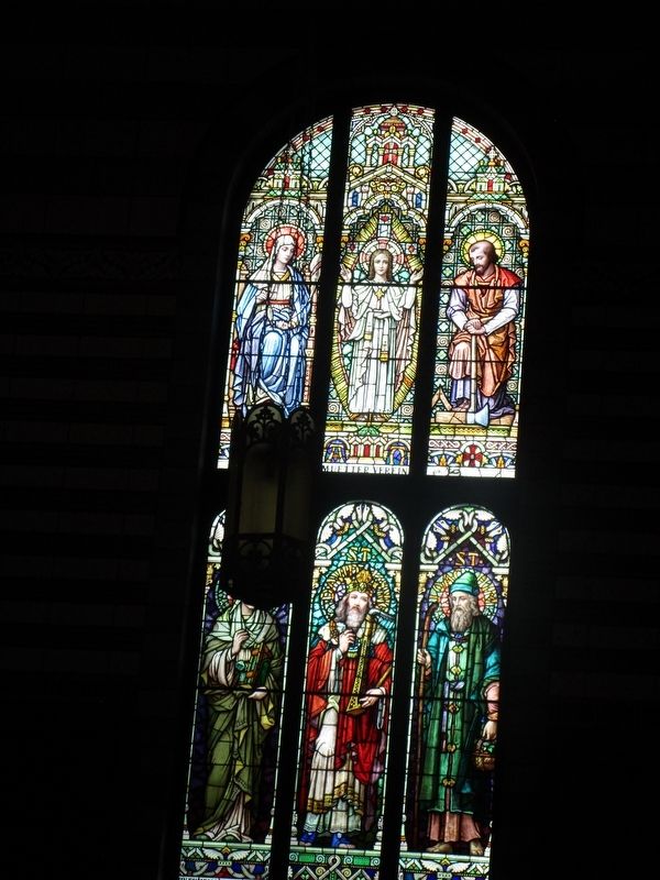 Saint Peter's Catholic Church stained-glass window. Click for full size. Saint Peter's Catholic Church stained-glass window image. Click for full size.