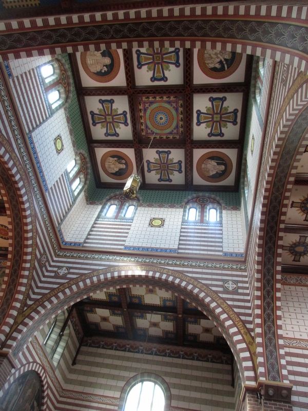 Saint Peter's Catholic Church ceiling. Click for full size. Saint Peter's Catholic Church ceiling image. Click for full size.