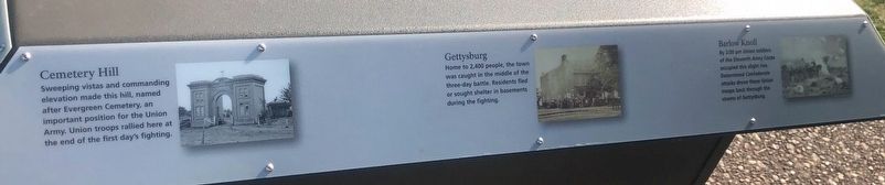 Gettysburg Marker, southwest panel image. Click for full size.