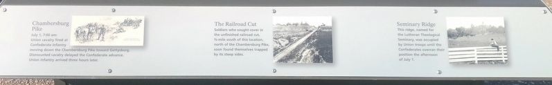 Gettysburg Marker, northwest panel image. Click for full size.