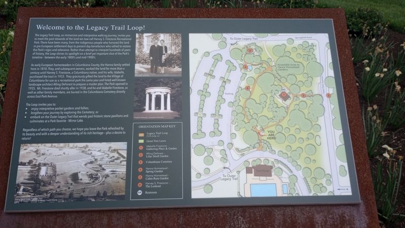 Welcome to the Legacy Trail Loop! Marker image. Click for full size.
