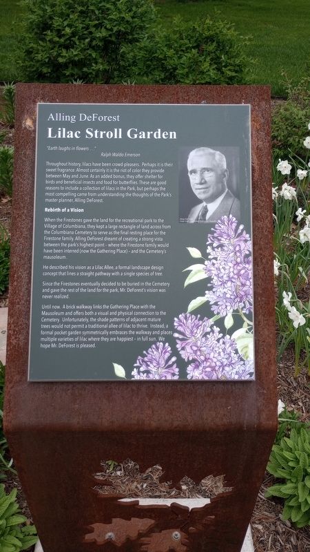 Lilac Stroll Garden Marker. Click for full size. Lilac Stroll Garden Marker image. Click for full size.
