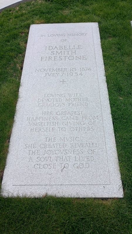 Idabelle Smith Firestone Grave Marker image. Click for full size.