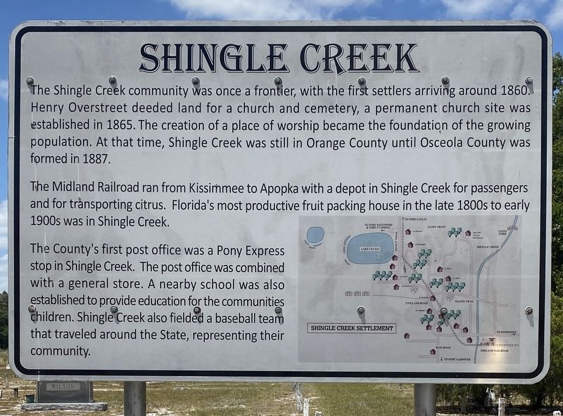 Shingle Creek Marker. Click for full size. Shingle Creek Marker image. Click for full size.