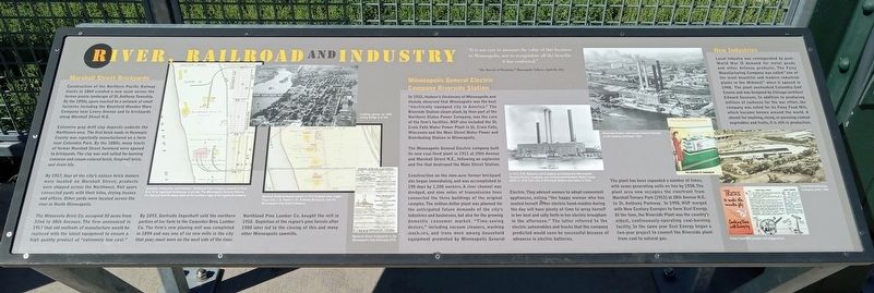 River, Railroad and Industry Marker image. Click for full size.