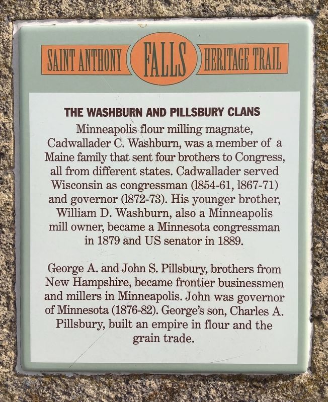 The Washburn and Pillsbury Clans Marker image. Click for full size.