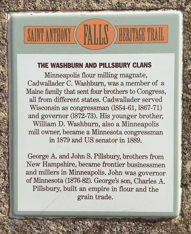 The Washburn and Pillsbury Clans Marker. Click for full size. The Washburn and Pillsbury Clans Marker image. Click for full size.