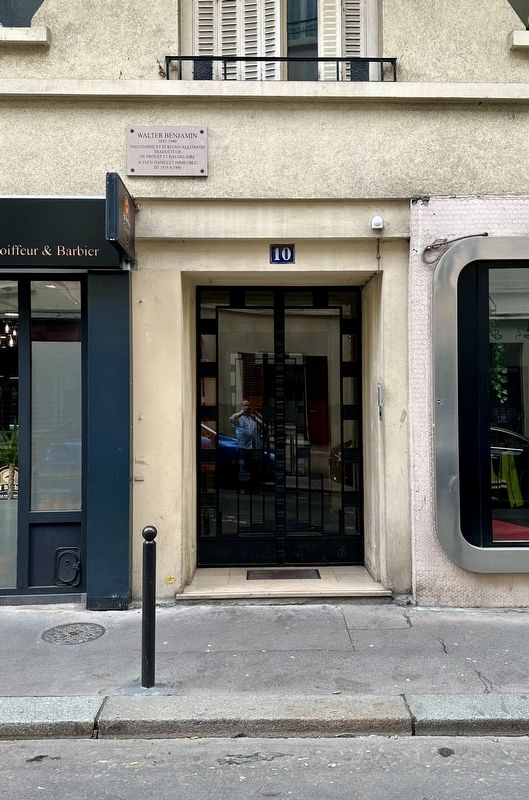 Walter Benjamin Marker - wide view image. Click for full size.