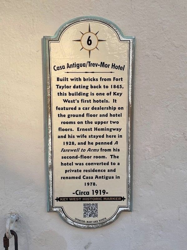 Casa Antigua/Trev-Mor Hotel Marker image. Click for full size.