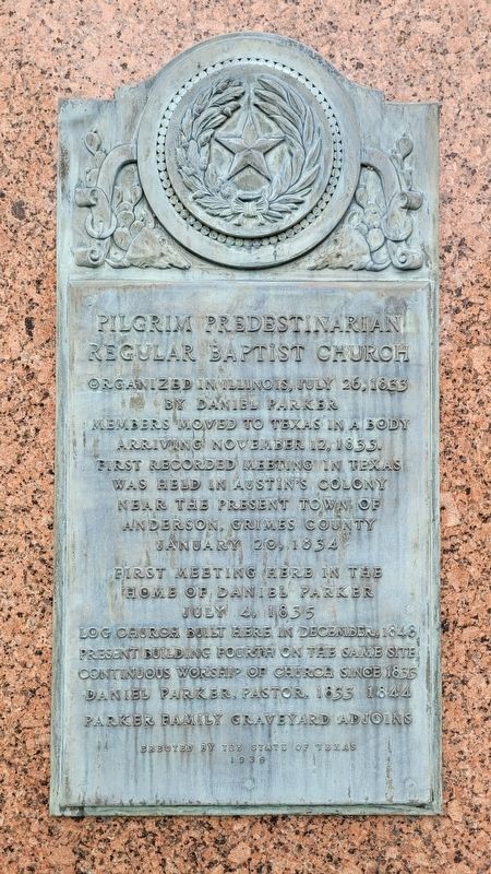 Pilgrim Predestinarian Regular Baptist Church Marker. Click for full size. Pilgrim Predestinarian Regular Baptist Church Marker image. Click for full size.