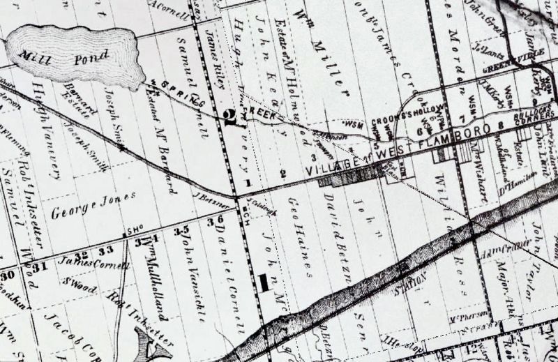 West Flamboro and Christie’s Corners area, 1875. Click for full size. West Flamboro and Christie’s Corners area, 1875 image. Click for full size.