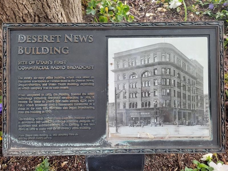 Deseret News Building Marker image. Click for full size.