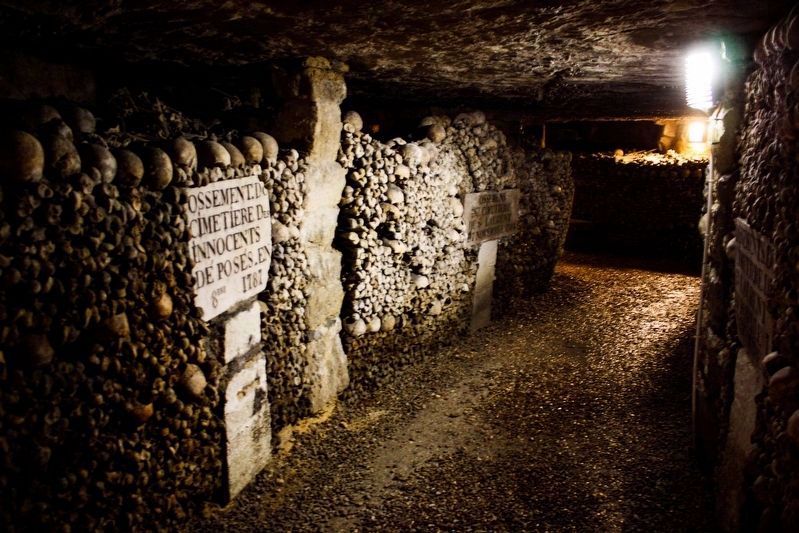 Catacombs of Paris. Click for more information. Catacombs of Paris image. Click for more information.