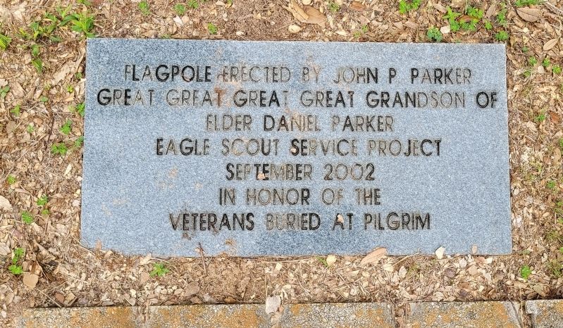 In Honor of the Veterans Buried at Pilgrim Marker image. Click for full size.