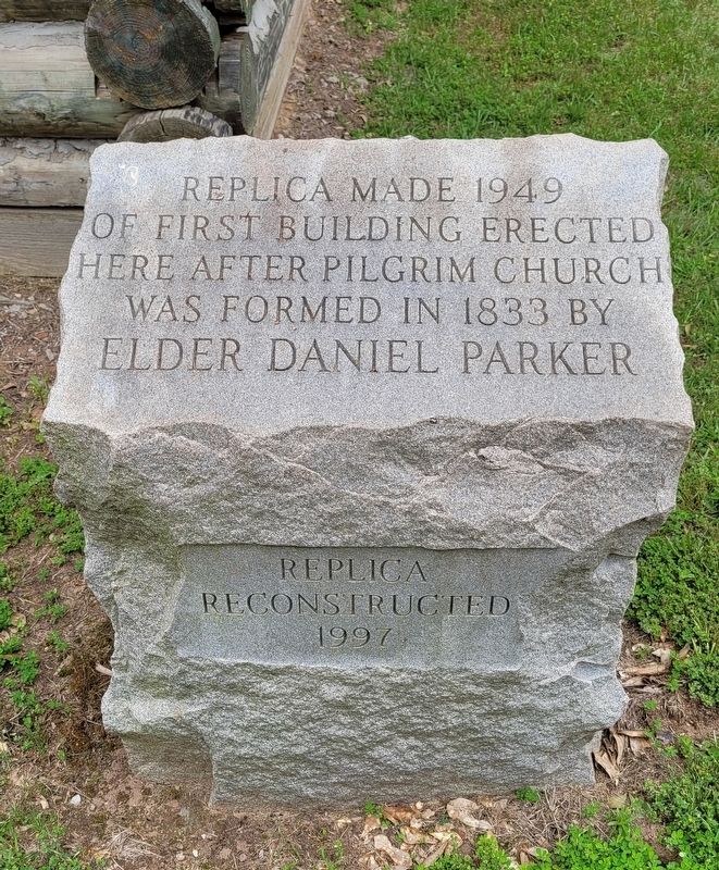 Replica of Pilgrim Church Marker. Click for full size. Replica of Pilgrim Church Marker image. Click for full size.