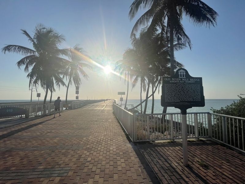 Old Seven Mile Bridge Marker. Click for full size. Old Seven Mile Bridge Marker image. Click for full size.