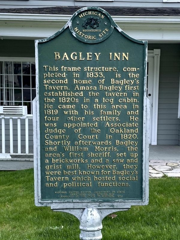 Bagley Inn Marker image. Click for full size.