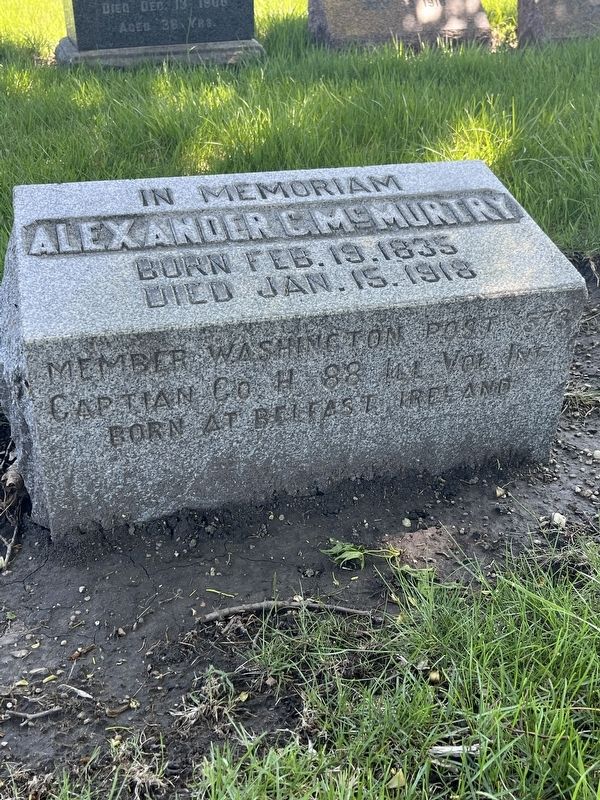 Washington G.A.R. Post member buried nearby. Click for full size. Washington G.A.R. Post member buried nearby image. Click for full size.