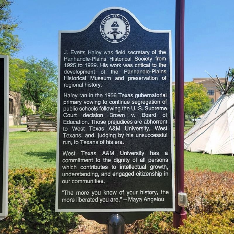 J. Evetts Haley Marker. Click for full size. J. Evetts Haley Marker image. Click for full size.