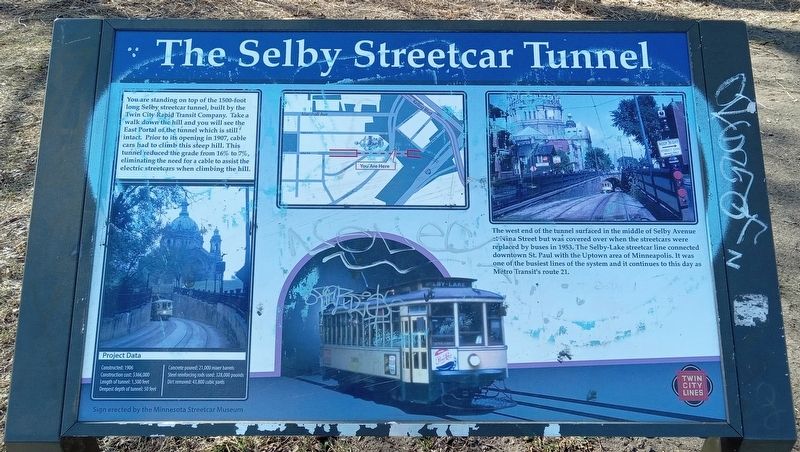 The Selby Streetcar Tunnel Marker. Click for full size. The Selby Streetcar Tunnel Marker image. Click for full size.