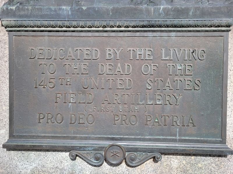 145th United States Field Artillery Memorial. Click for full size. 145th United States Field Artillery Memorial image. Click for full size.