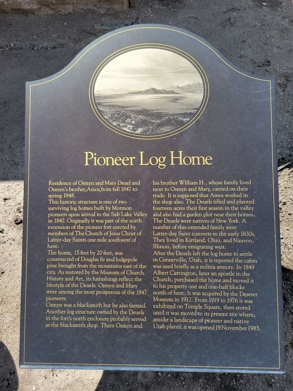 Pioneer Log Home Marker image. Click for full size.