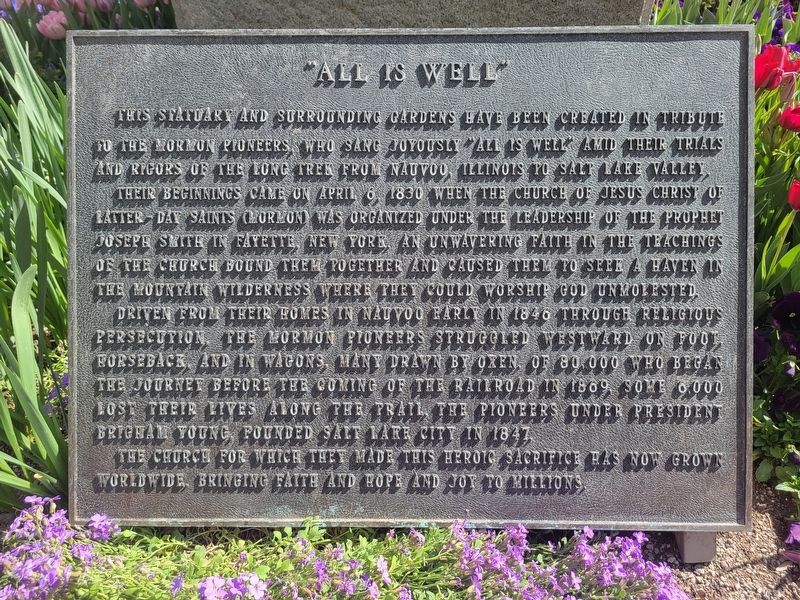 All is Well Marker. Click for full size. All is Well Marker image. Click for full size.