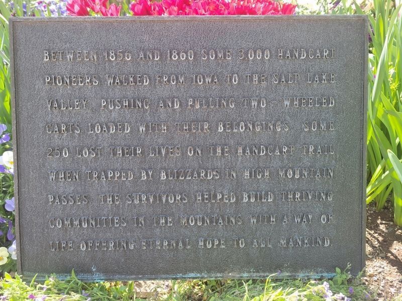 Handcart Pioneers. Click for full size. Handcart Pioneers image. Click for full size.