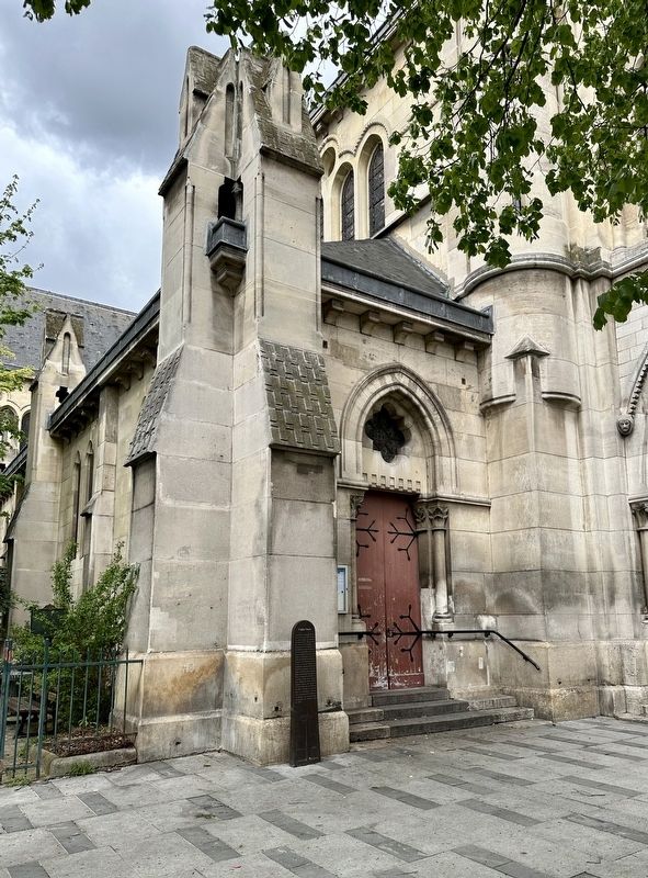 L��glise Neuve / The New Church Marker - wide view image. Click for full size.