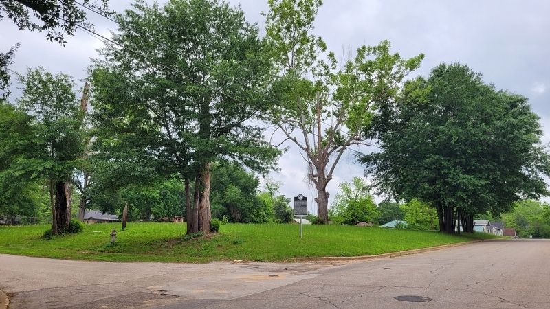 The view of the N. A. Banks Elementary School Marker from the street image. Click for full size.